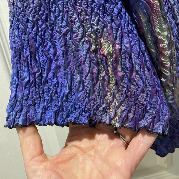 Sally Ryan Crinkle Stretch Silk Tie Dyed Jacket - Picture 4 of 6